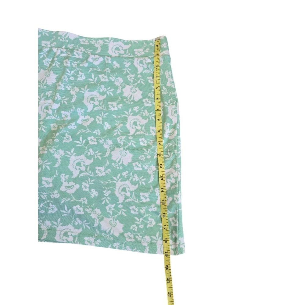 Croft Barrow Mint‎ Green A-Line Floral Pattern Mini Skirt Skort Pockets Med - Picture 6 of 11